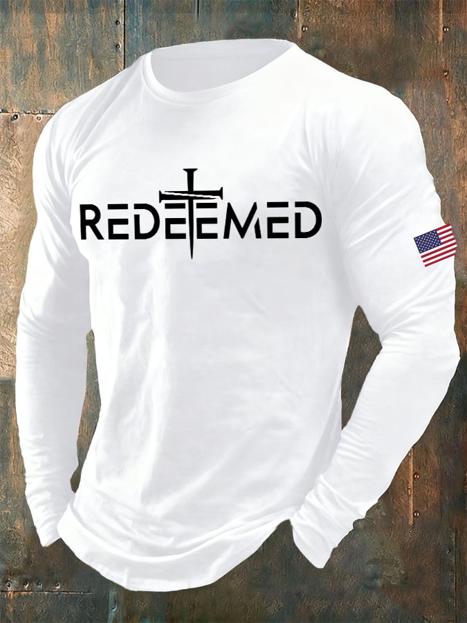 🔥Buy 3 Get 15% Off🔥Men's casual long-sleeved forgiveness print long-sleeved T-shirt