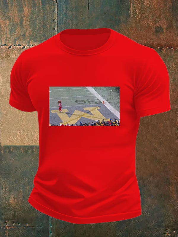 Men's  Vintage Buckeyee Ohioo Snow  T-shirt