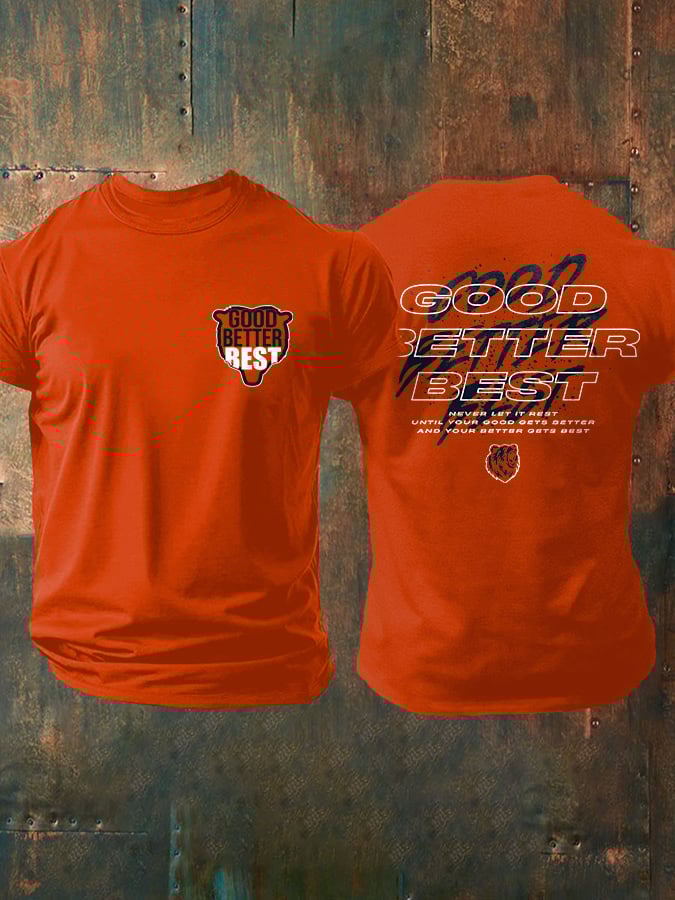 Men's Retro Good Better Best Print T-Shirt