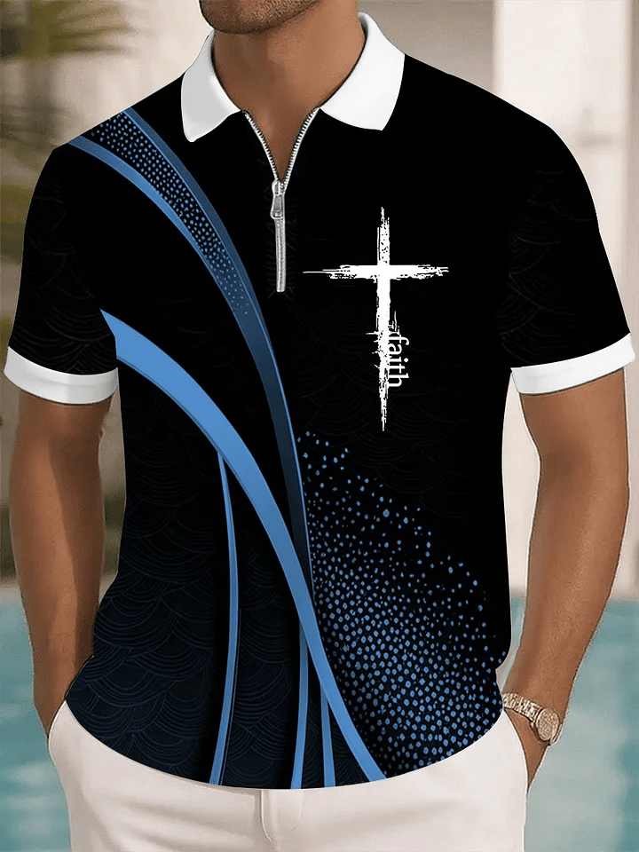 🔥Buy 3 Get 15% Off🔥Men's Faith Printed POLO Shirt