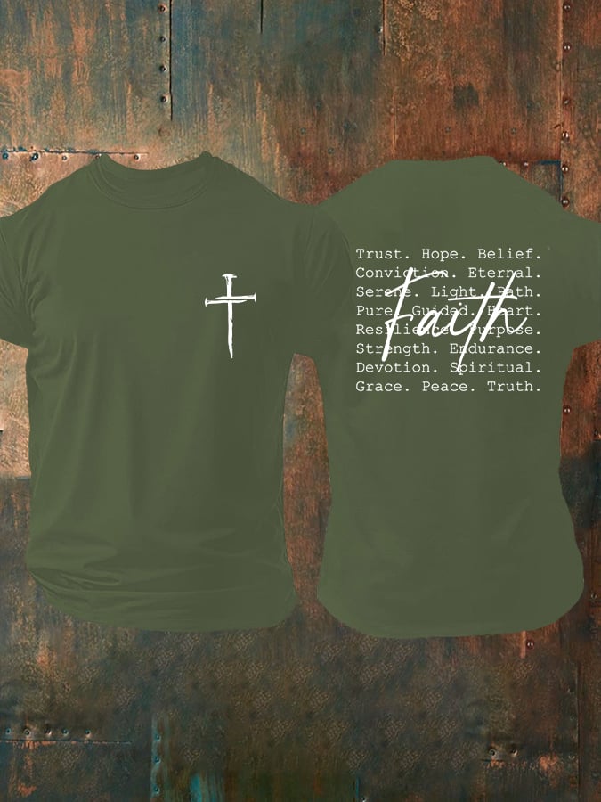 🔥Buy 3 Get 15% Off🔥Men's casual faith T-shirt