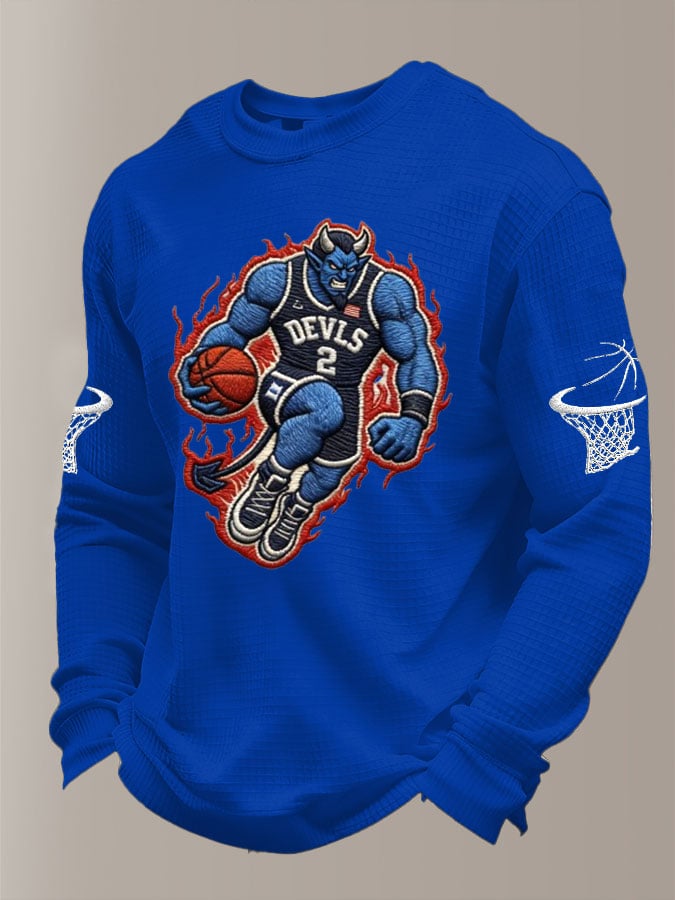 Men's Basketball Waffle Knit Long-Sleeve T-Shirt