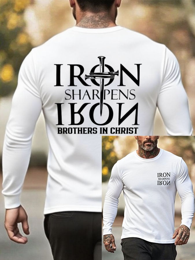 🔥Buy 3 Get 15% Off🔥Men's Iron Sharpen Iron Printed Christian T-shirt