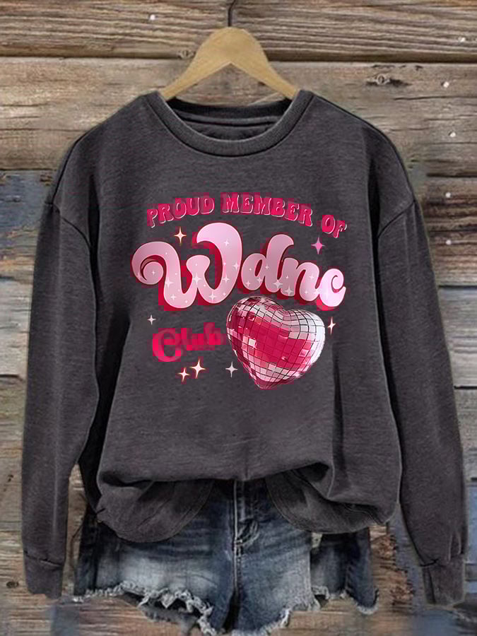 Women's Retro Funny Proud Member Of Club We Do Not Care Menopause Perimenopause Print  Sweatshirt