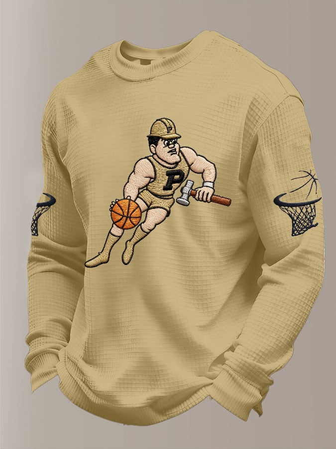 Men's Basketball Waffle Knit Long-Sleeve T-Shirt