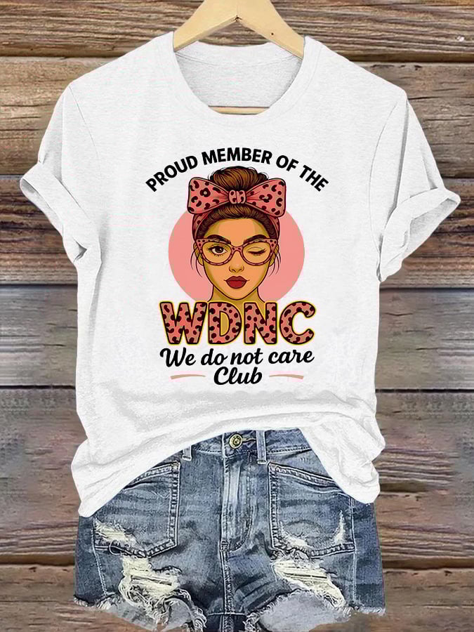 Women's  Retro Funny Proud Member Of Club Menopause Perimenopause Print T-Shirt