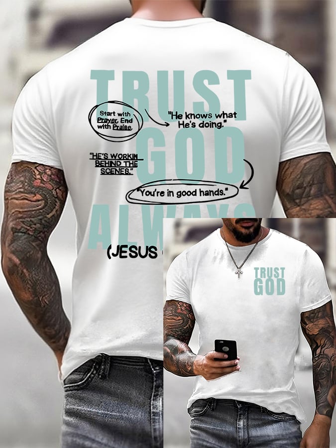 🔥Buy 3 Get 15% Off🔥Men'S Faith Trust God Always Print T-Shirt