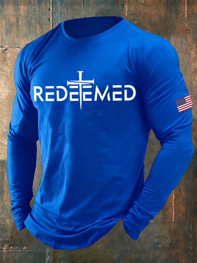 🔥Buy 3 Get 15% Off🔥Men's casual long-sleeved forgiveness print long-sleeved T-shirt