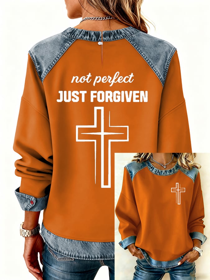 Women's Casual Faith Print Sweatshirt