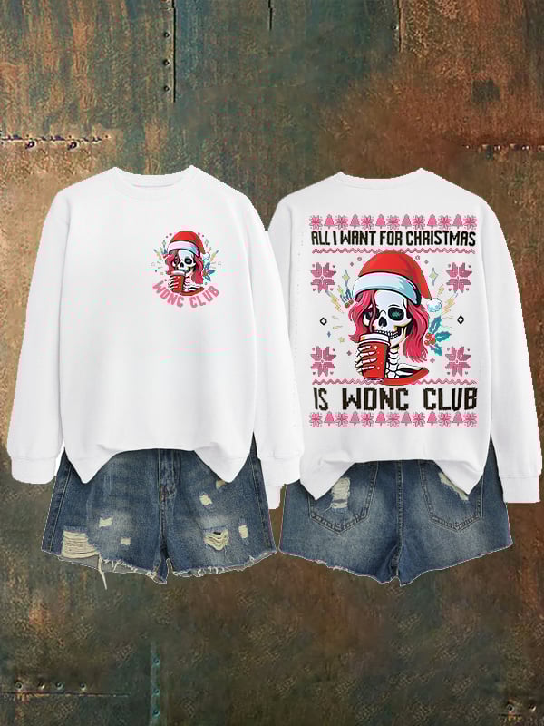 Women's  Retro Funny Proud Member Of Club We Do Not Care Menopause Perimenopause Print   Sweatshirt