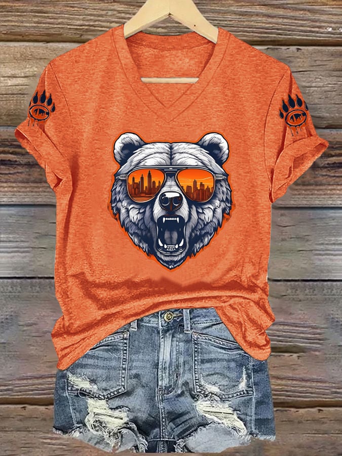 Women's rugby print T-shirt