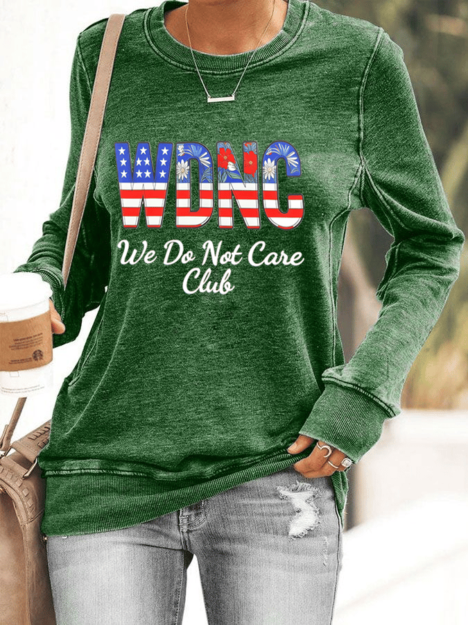 Women's  Retro Funny Proud Member Of  Club We Do Not Care Menopause Perimenopause Print  Knitted Tops