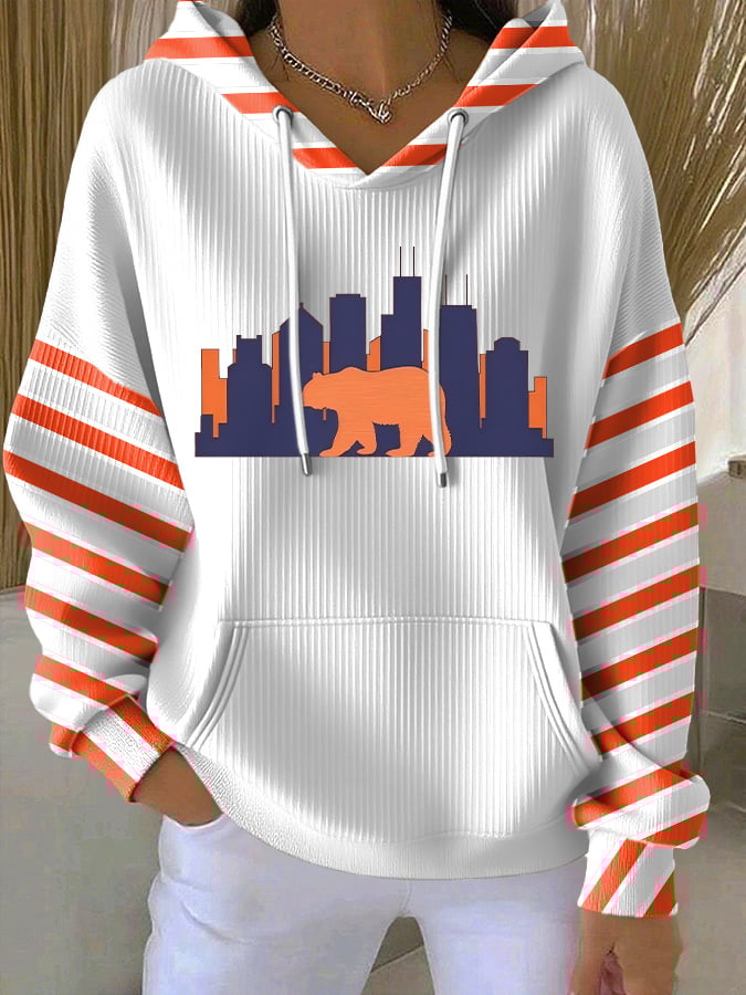 Women's Rugby Print Casual Sweatshirt