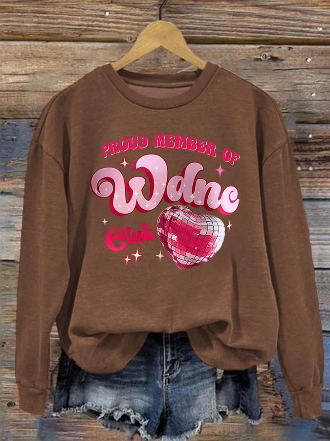 Women's Retro Funny Proud Member Of Club We Do Not Care Menopause Perimenopause Print  Sweatshirt