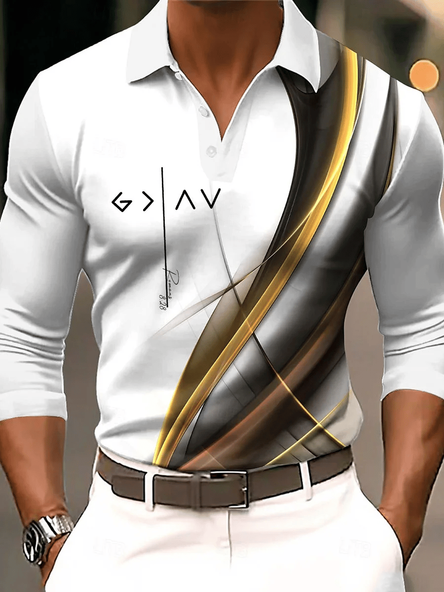 🔥Buy 3 Get 15% Off🔥Men's Faith Long Sleeve Polo Shirt