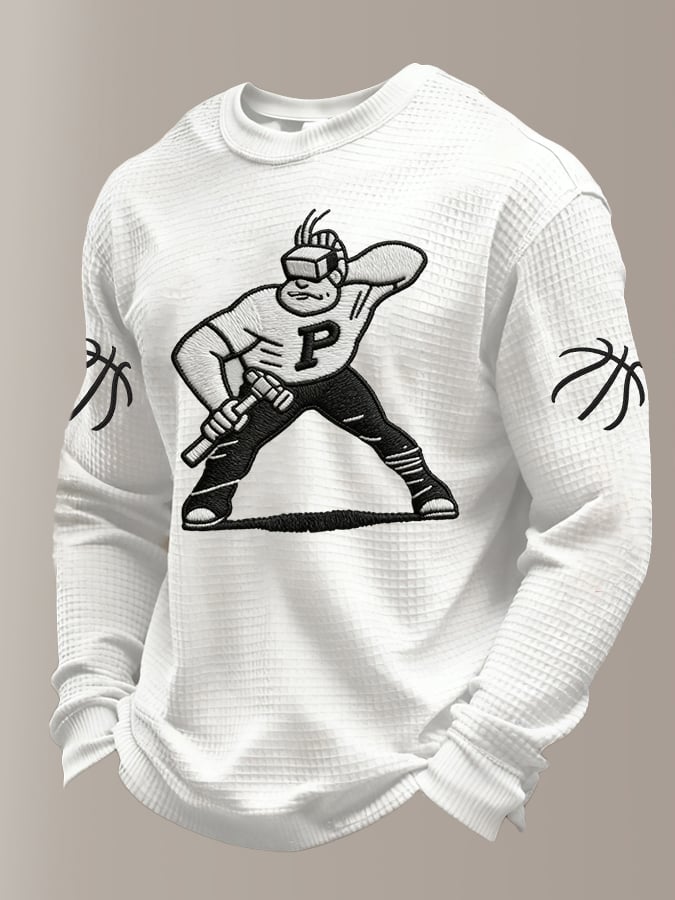 Men's Basketball Printed Casual Long-Sleeved Top