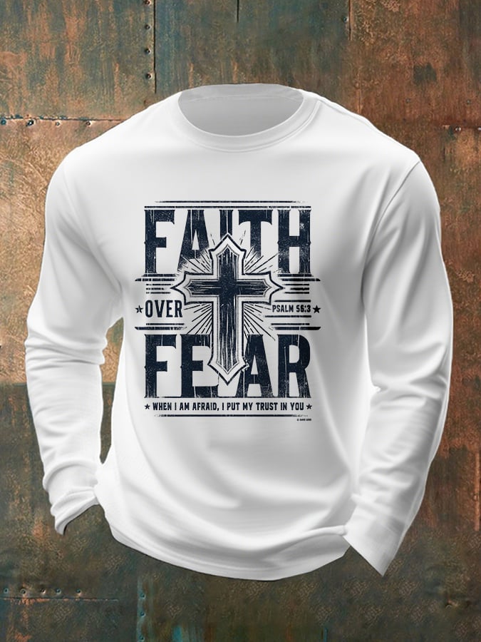 🔥Buy 3 Get 15% Off🔥Men's Casual Faith Long-Sleeved T-Shirt
