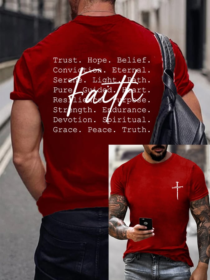 Men's casual faith T-shirt