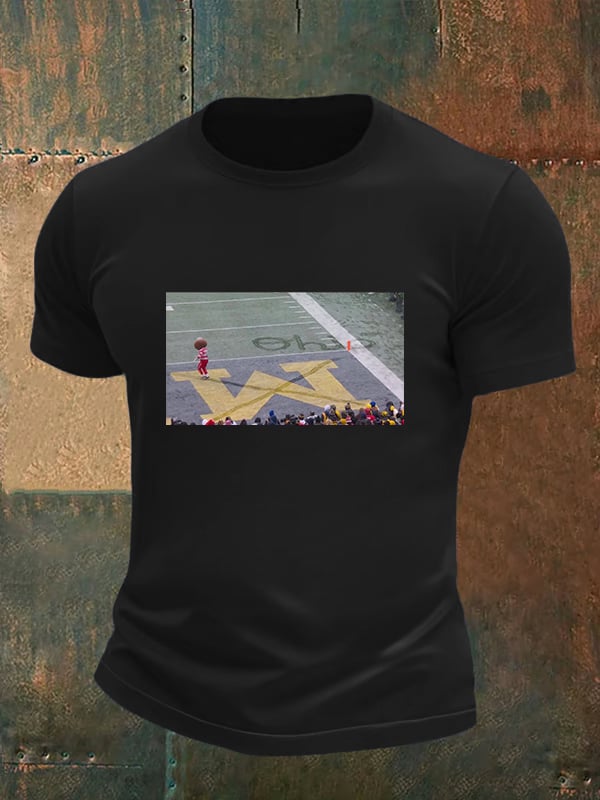 Men's  Vintage Buckeyee Ohioo Snow  T-shirt