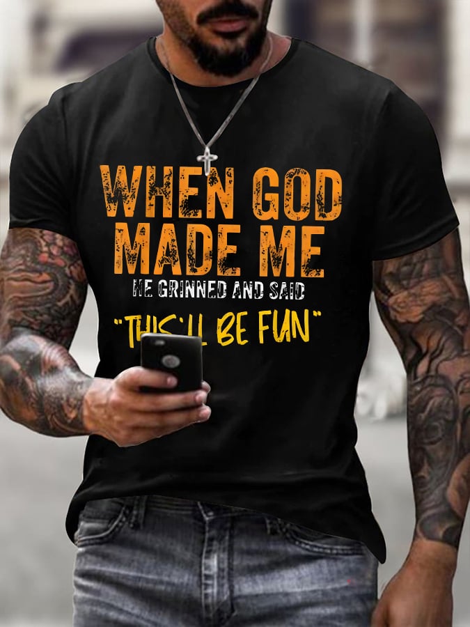 🔥Buy 3 Get 15% Off🔥Men'S Casual Faith Short-Sleeved T-Shirt