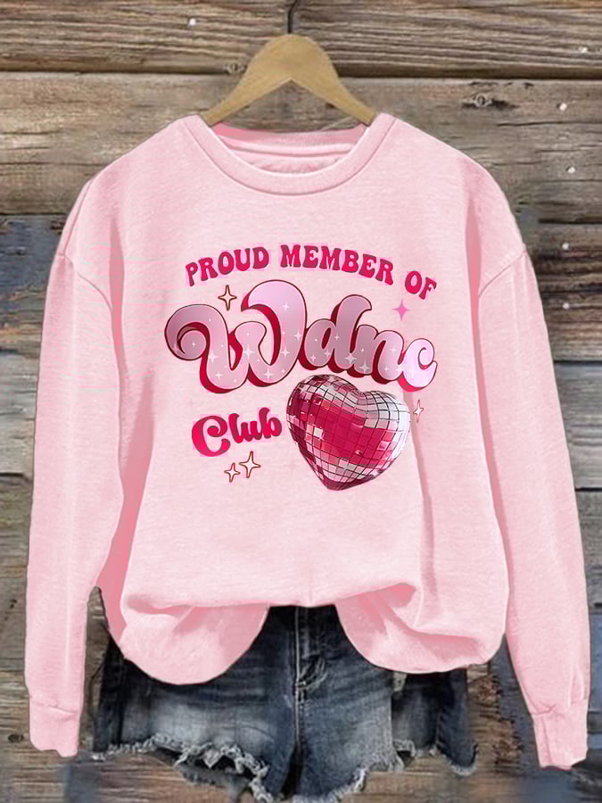 Women's Retro Funny Proud Member Of Club We Do Not Care Menopause Perimenopause Print  Sweatshirt