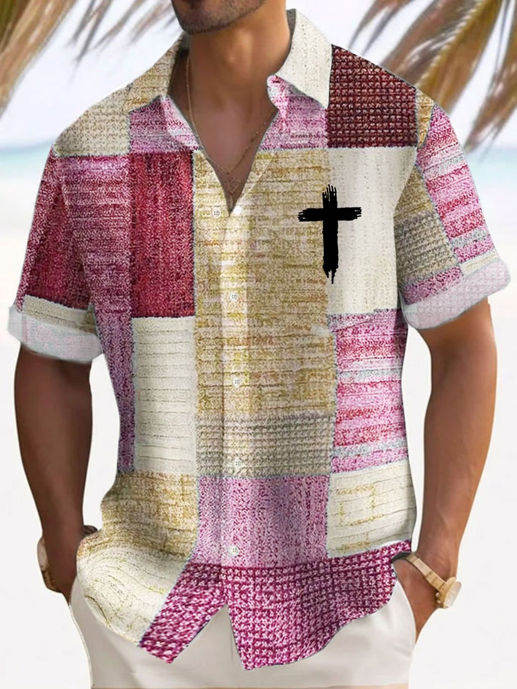🔥Buy 3 Get 15% Off🔥Men's Casual Faith Hawaiian Vacation Shirt