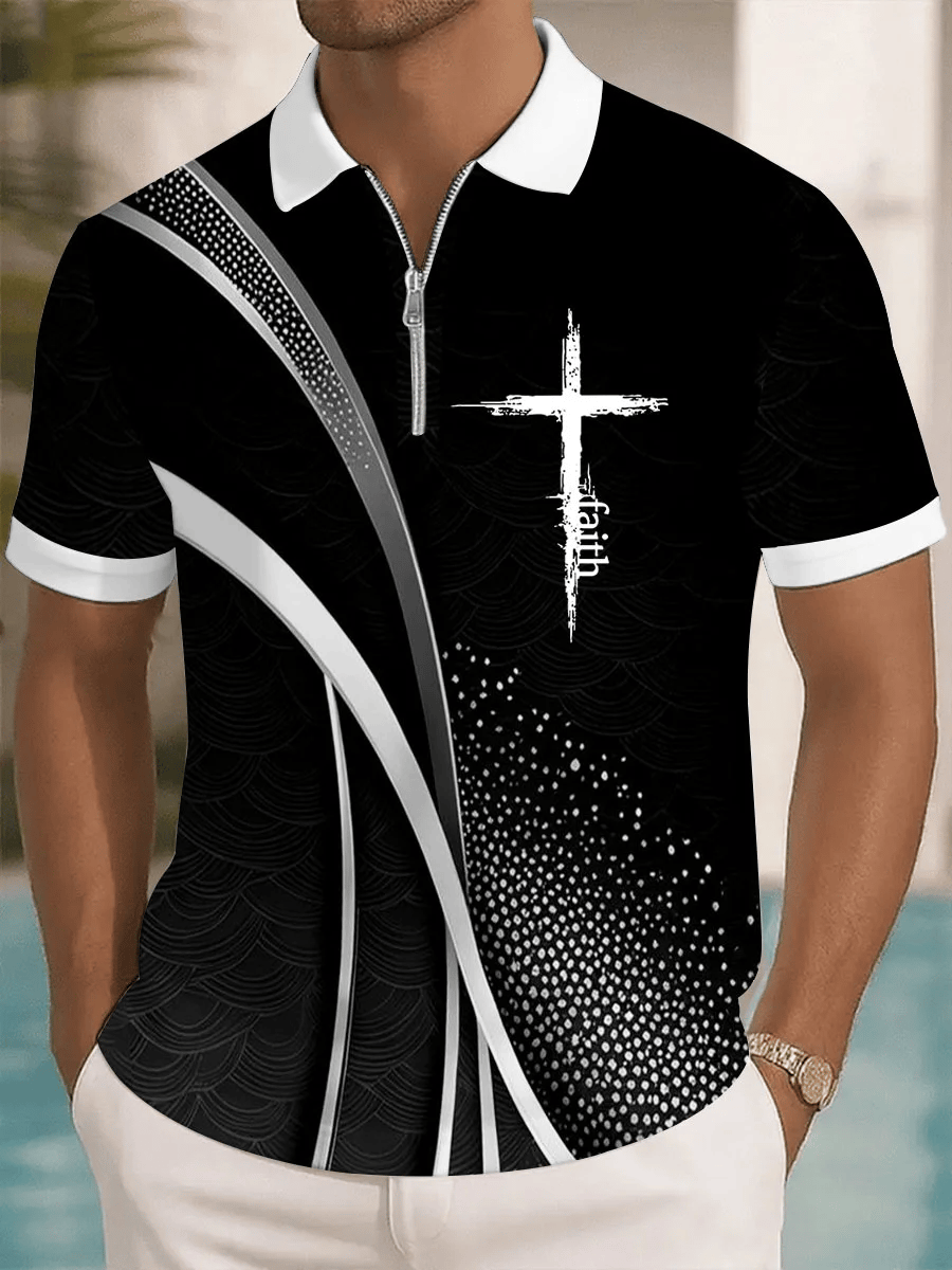 🔥Buy 3 Get 15% Off🔥Men's Faith Printed POLO Shirt