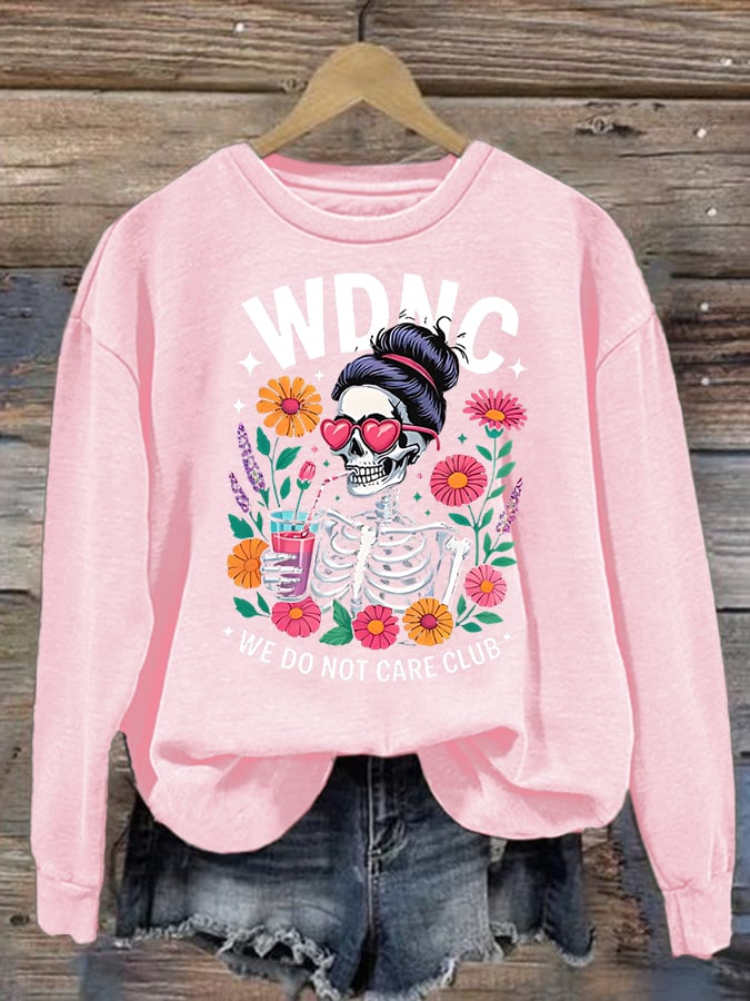 Women's Retro Funny Proud Member Of Club We Do Not Care Menopause Perimenopause Print Sweatshirt