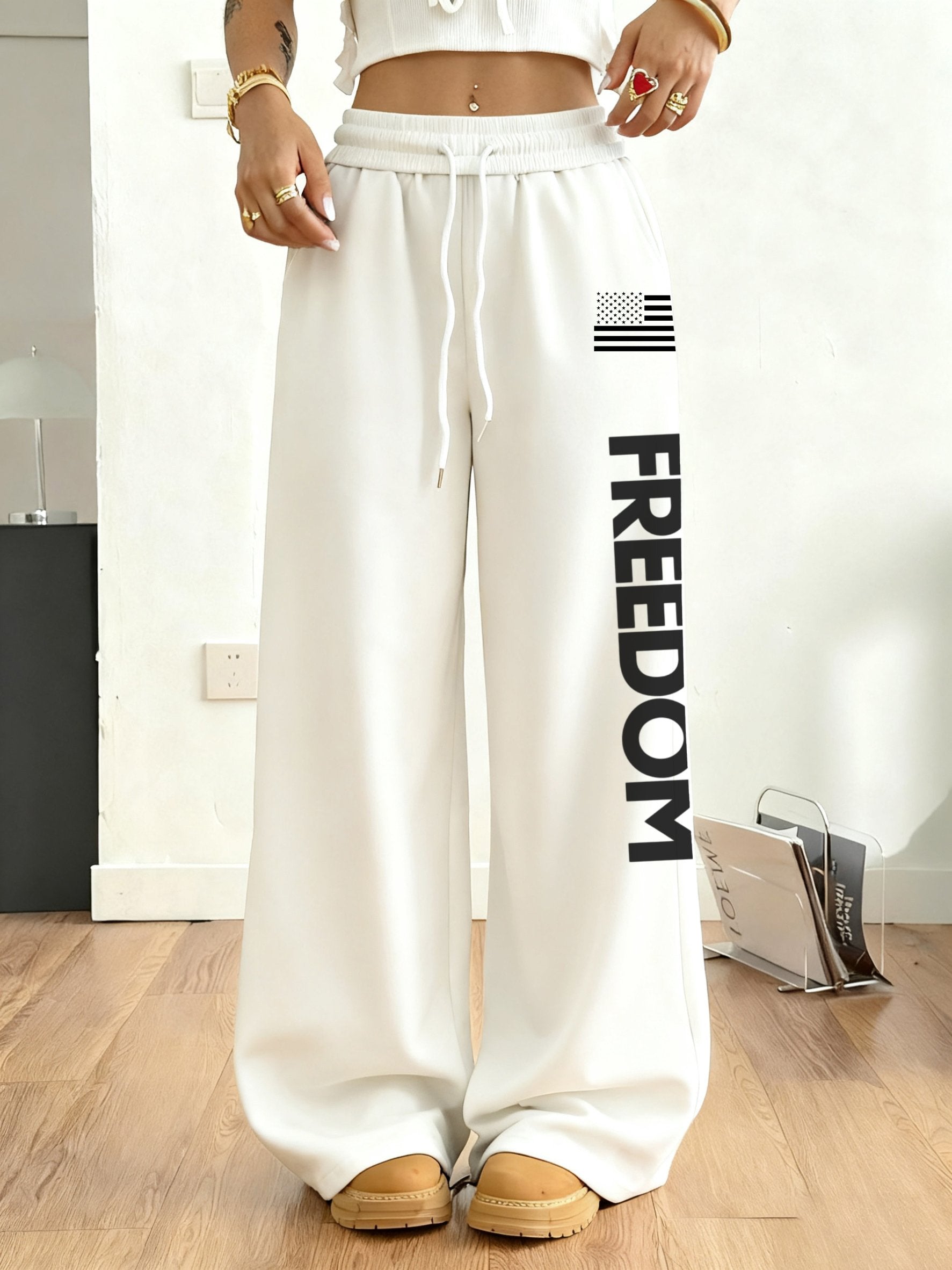 Women's Casual Fashion Freedom Flag Pants