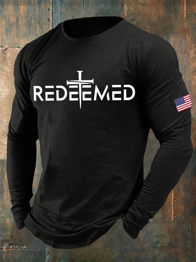 🔥Buy 3 Get 15% Off🔥Men's casual long-sleeved forgiveness print long-sleeved T-shirt