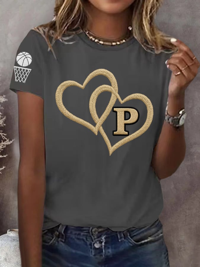 Women's Basketball Print  T-shirt