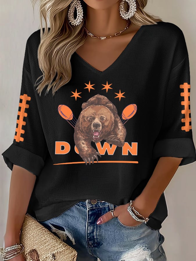 Women'S Football Print Casual T-shirt