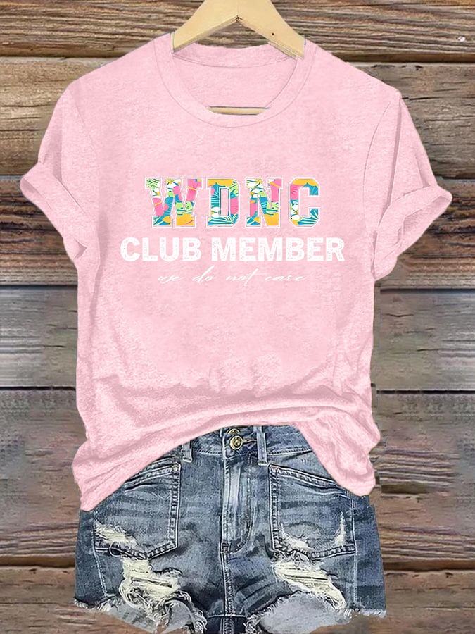 Women's  Retro Funny Proud Member Of Club Menopause Perimenopause Print T-Shirt