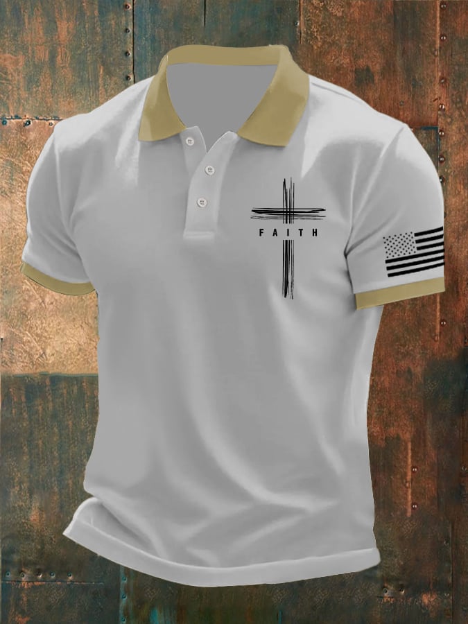 🔥Buy 3 Get 15% Off🔥Men's Casual Contrast Color Faith Polo