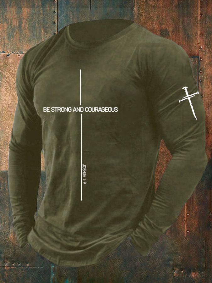 🔥Buy 3 Get 15% Off🔥Men'S Be Strong Courageous Print Casuasl T-Shirt