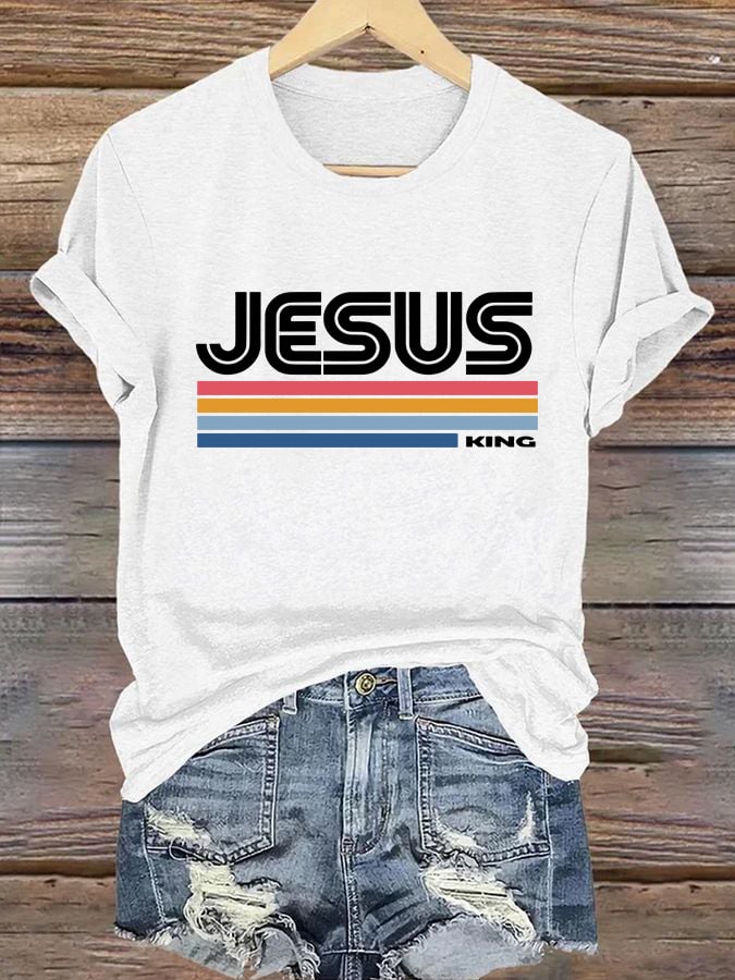 🔥Buy 3 Get 15% Off🔥Women'S Casual Christian Faith Graphic Print Short Sleeve T-Shirt