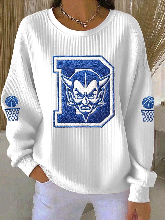 Women's Basketball Print Casual Sweatshirt