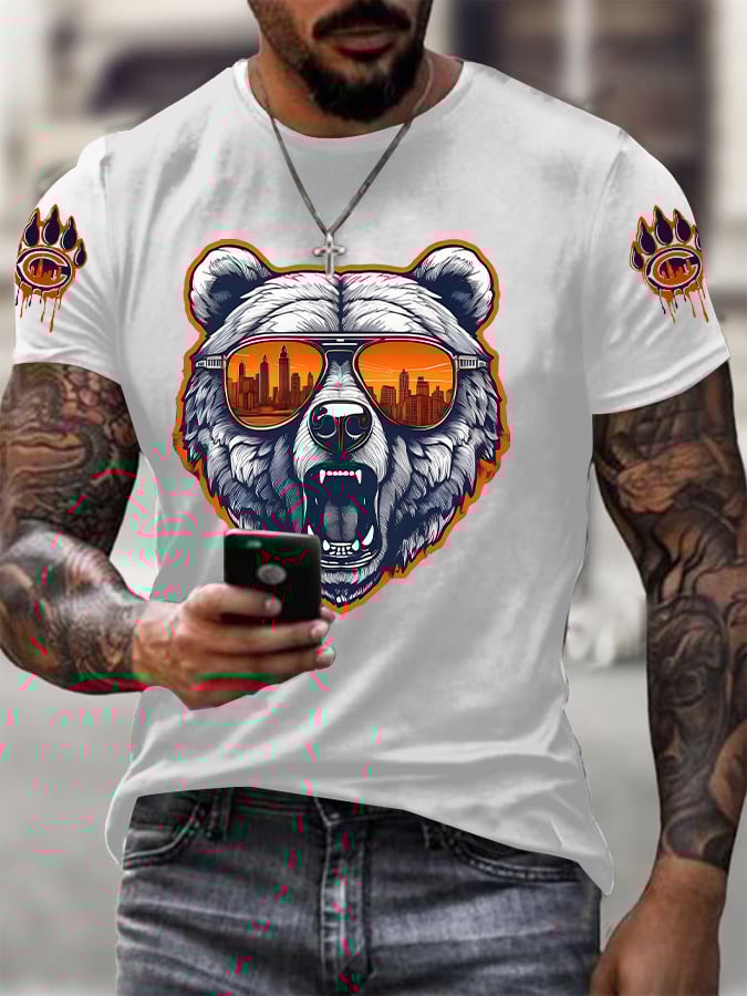 Men's Football Print Casual T-shirt