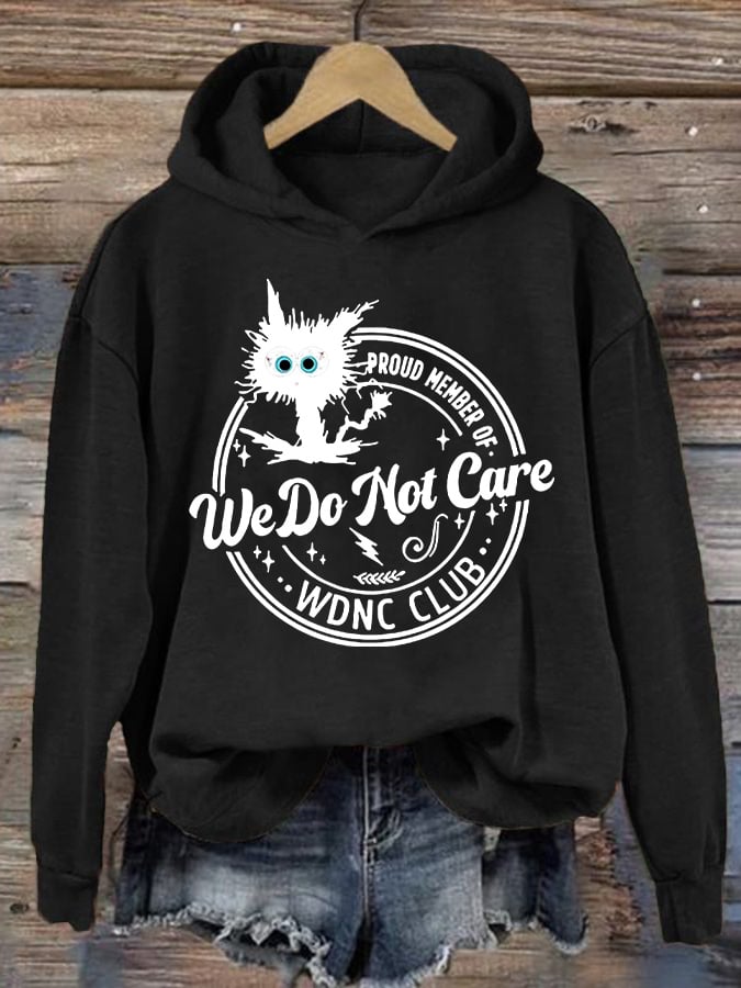 Retro Funny Proud Member Of WDNC Club Menopause Perimenopause Print Hoodie