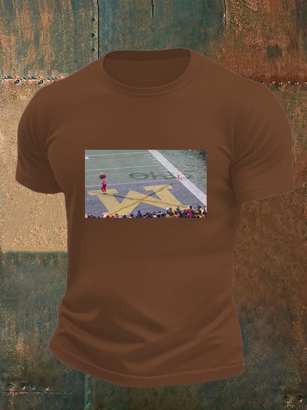 Men's  Vintage Buckeyee Ohioo Snow  T-shirt