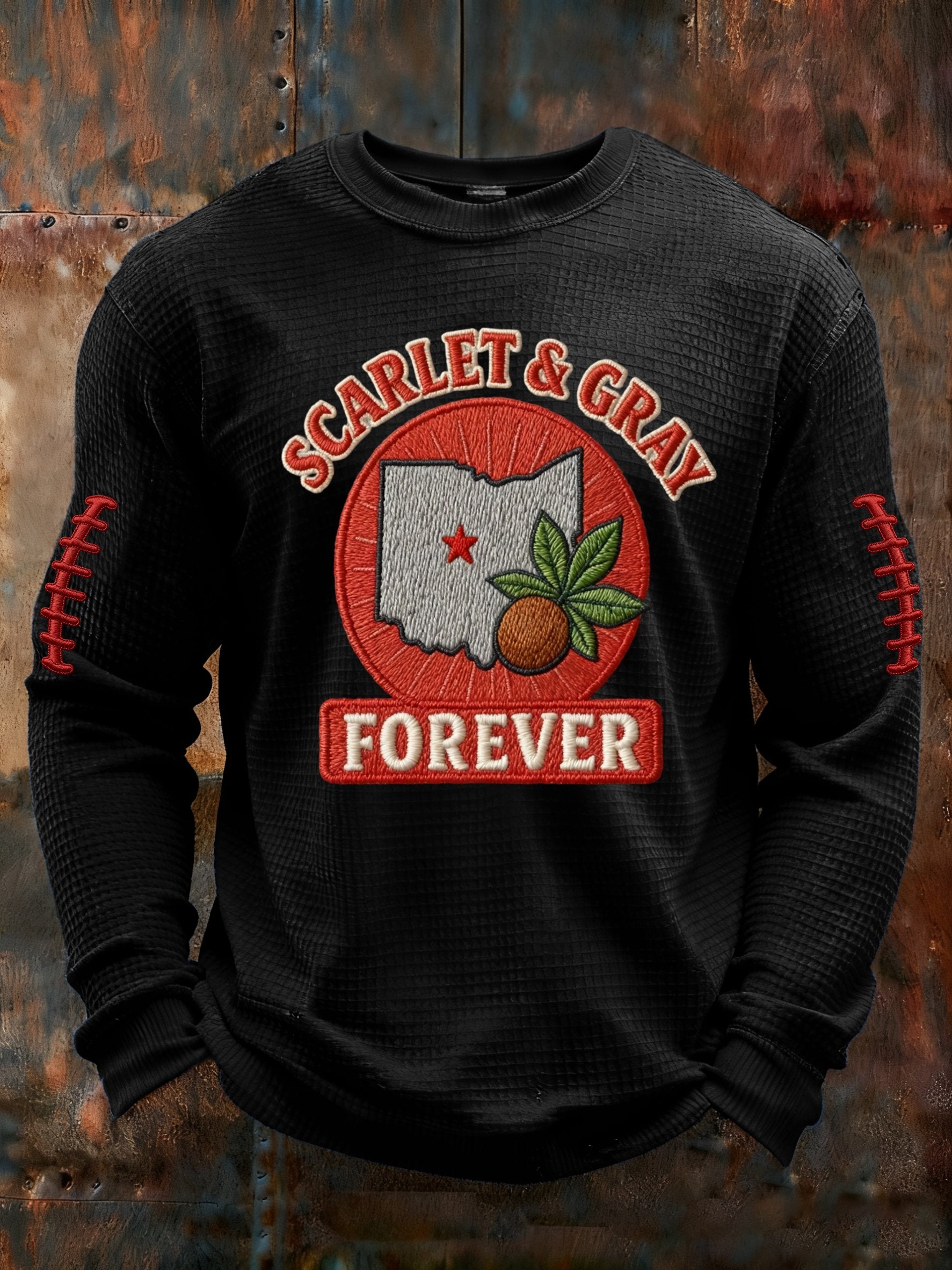 Men's Football Printed Casual Long-Sleeved Top