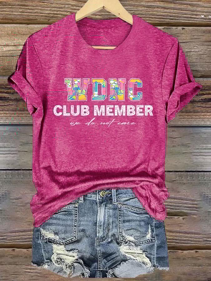 Women's  Retro Funny Proud Member Of Club Menopause Perimenopause Print T-Shirt
