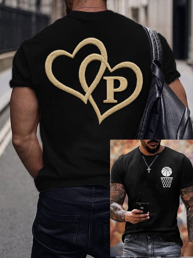 Men's Basketball Print short-sleeved T-shirt