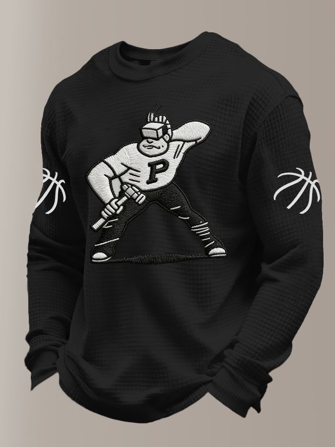 Men's Basketball Printed Casual Long-Sleeved Top