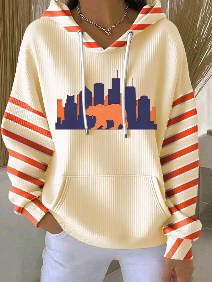 Women's Rugby Print Casual Sweatshirt