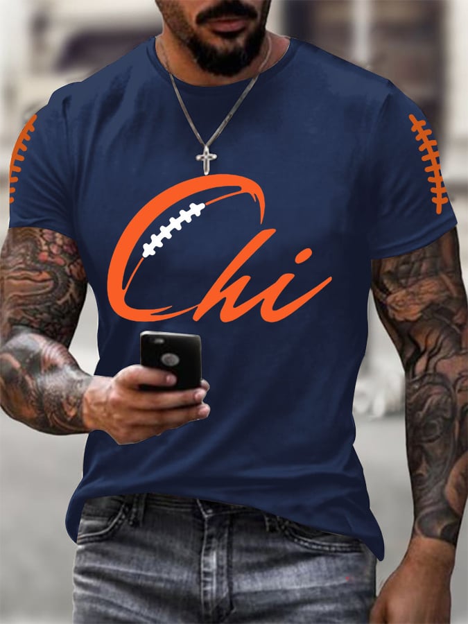 Men's Football  Printed T-Shirt