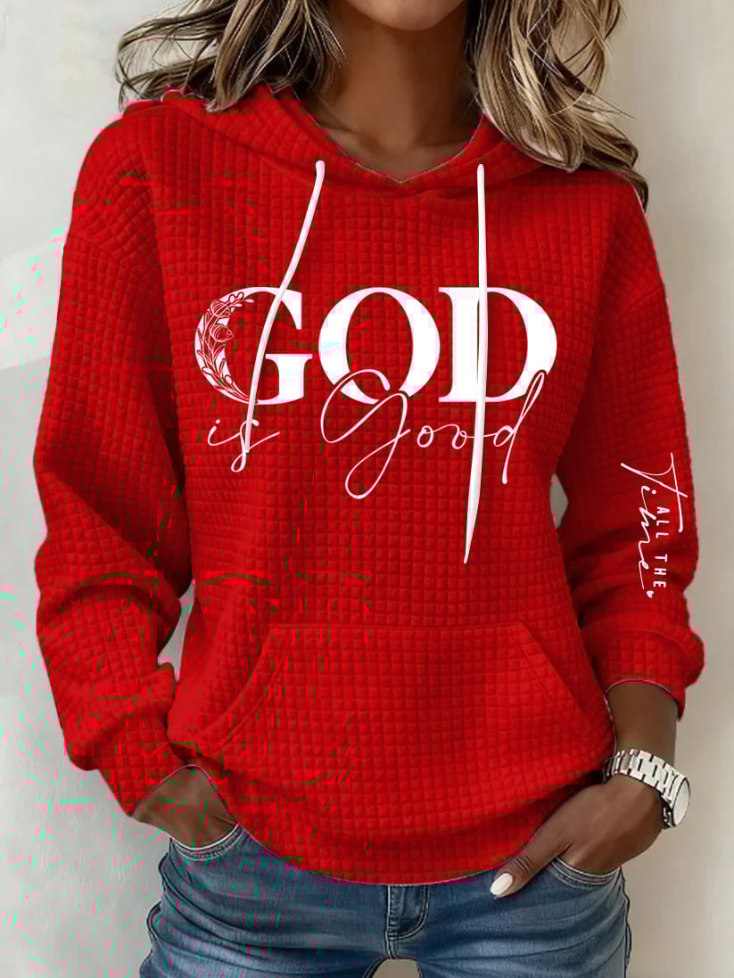 Women's Retro God Is Good  Faith Printed Sweatshirt