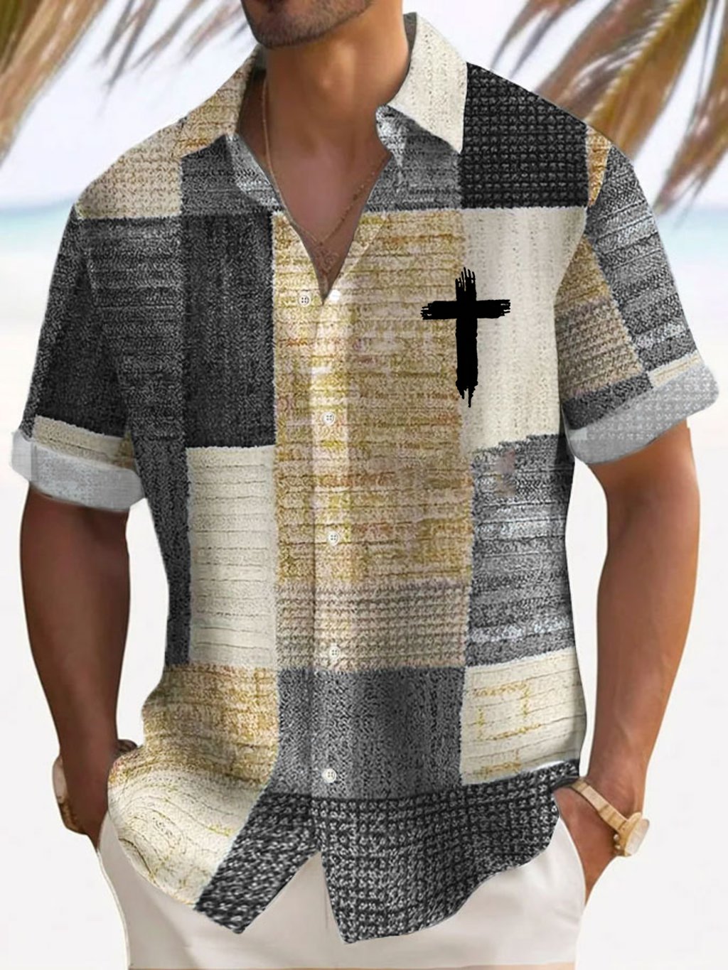 🔥Buy 3 Get 15% Off🔥Men's Casual Faith Hawaiian Vacation Shirt