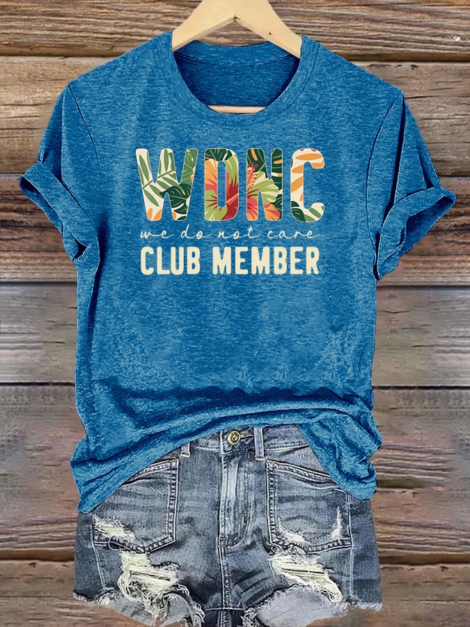 Women's  Retro Funny Proud Member Of Club Menopause Perimenopause Print T-Shirt