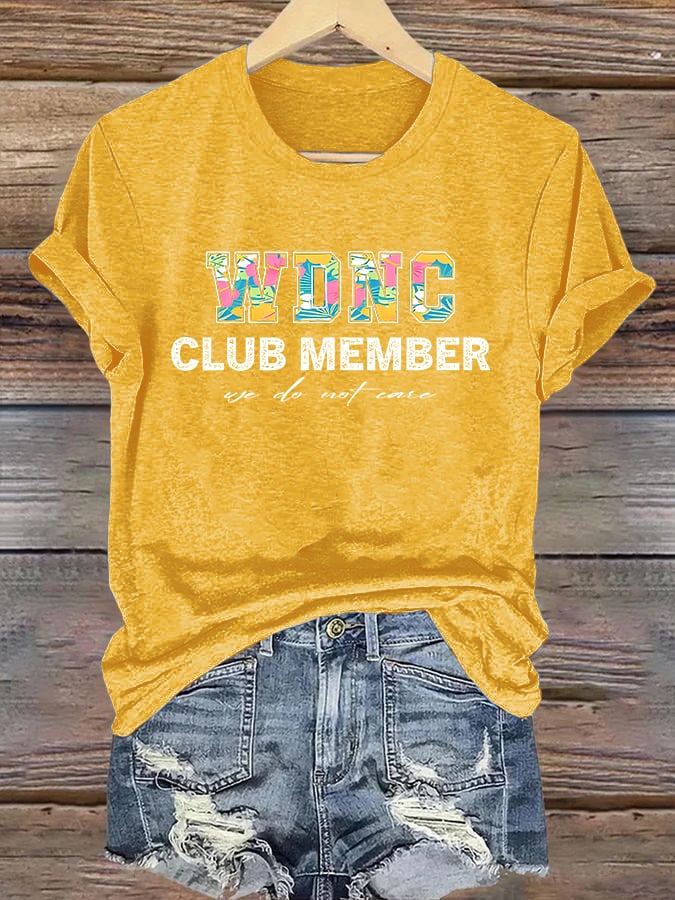 Women's  Retro Funny Proud Member Of Club Menopause Perimenopause Print T-Shirt